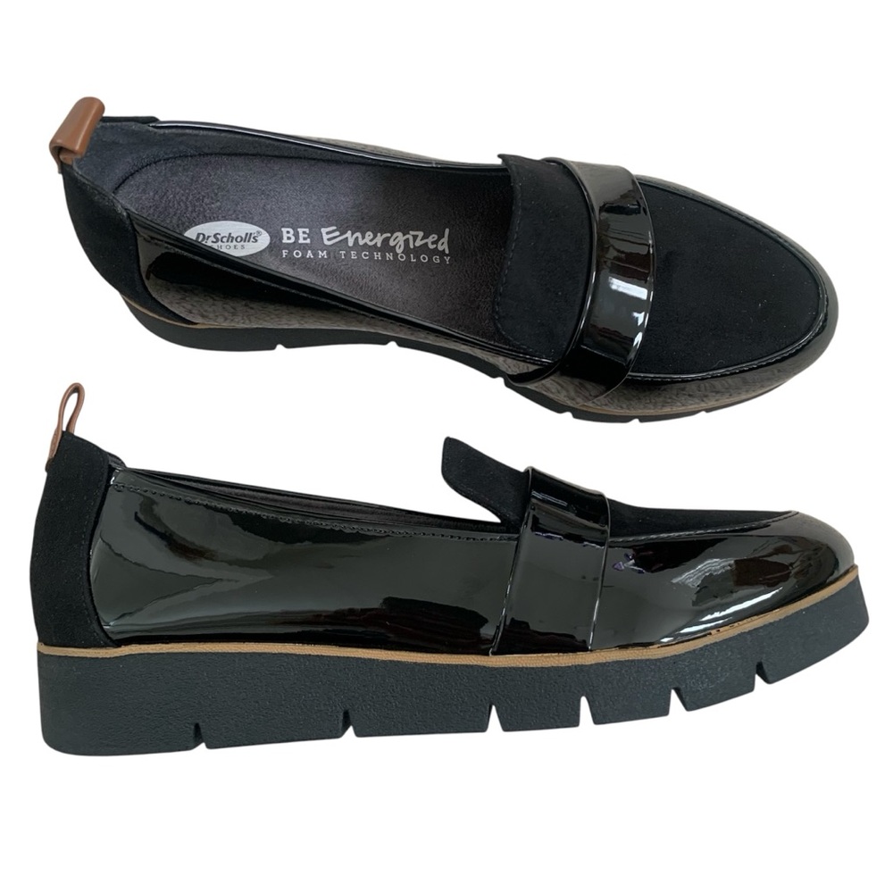 Black Patent Comfy Webster Loafers by Dr. Scholl’s Size 7.5 Medium Width
